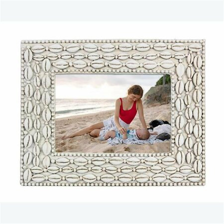 YOUNGS 4 x 6 in. Resin Seashell Photo Frame 62130